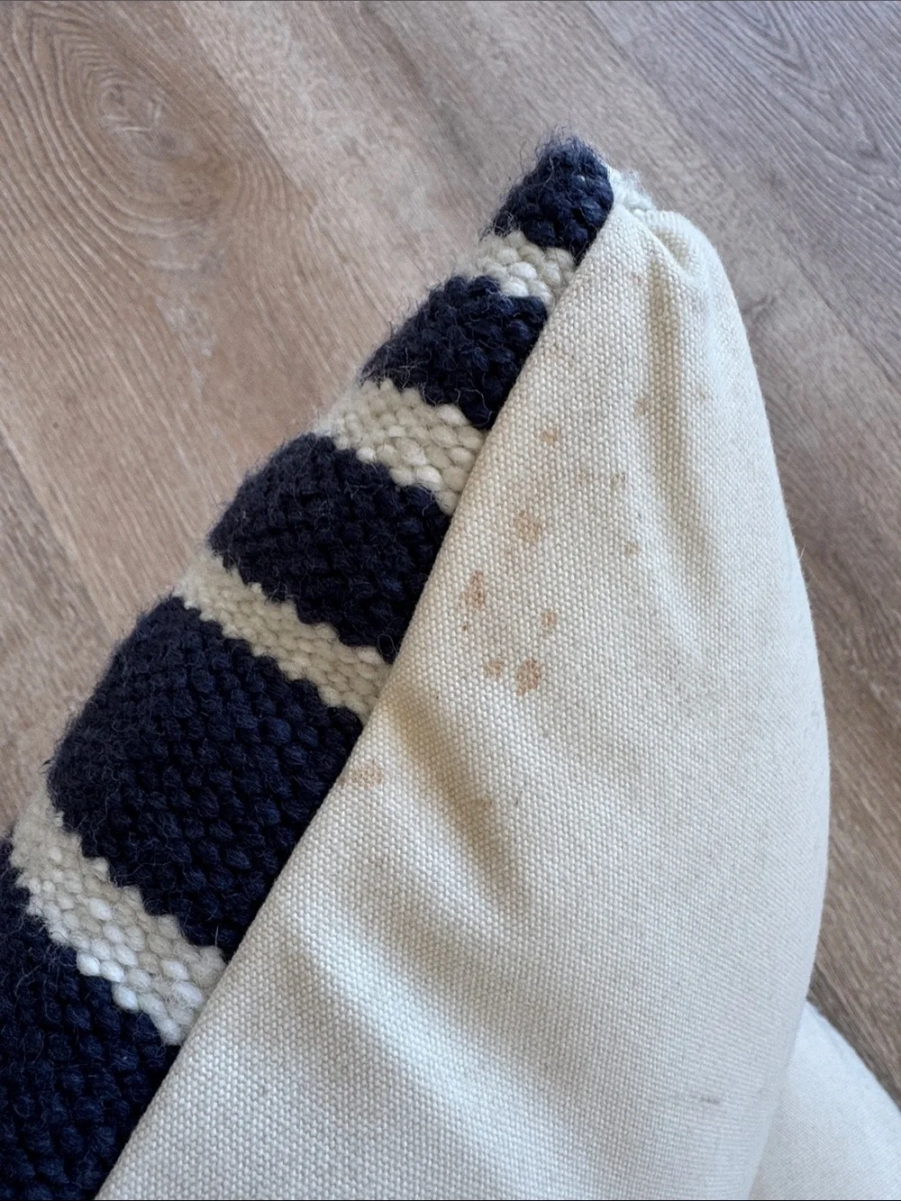Set of 2 Pottery Barn Classic Striped Handwoven Indoor/Outdoor Lumbar Pillows